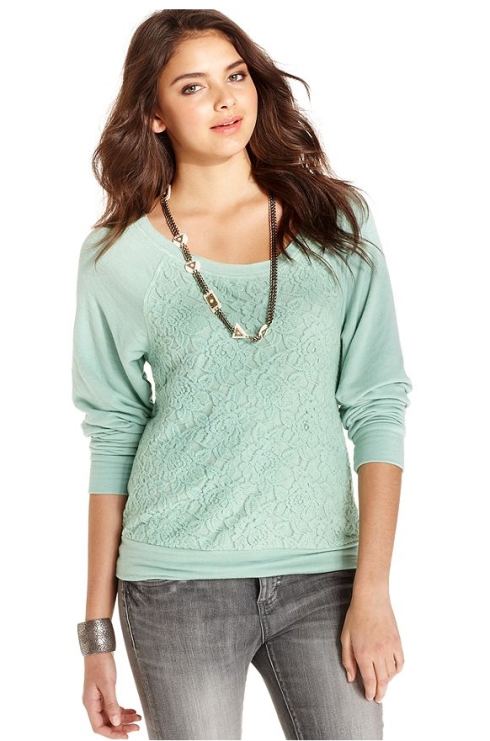 American Rag Lace Sweatshirt, Macy's, $24.99